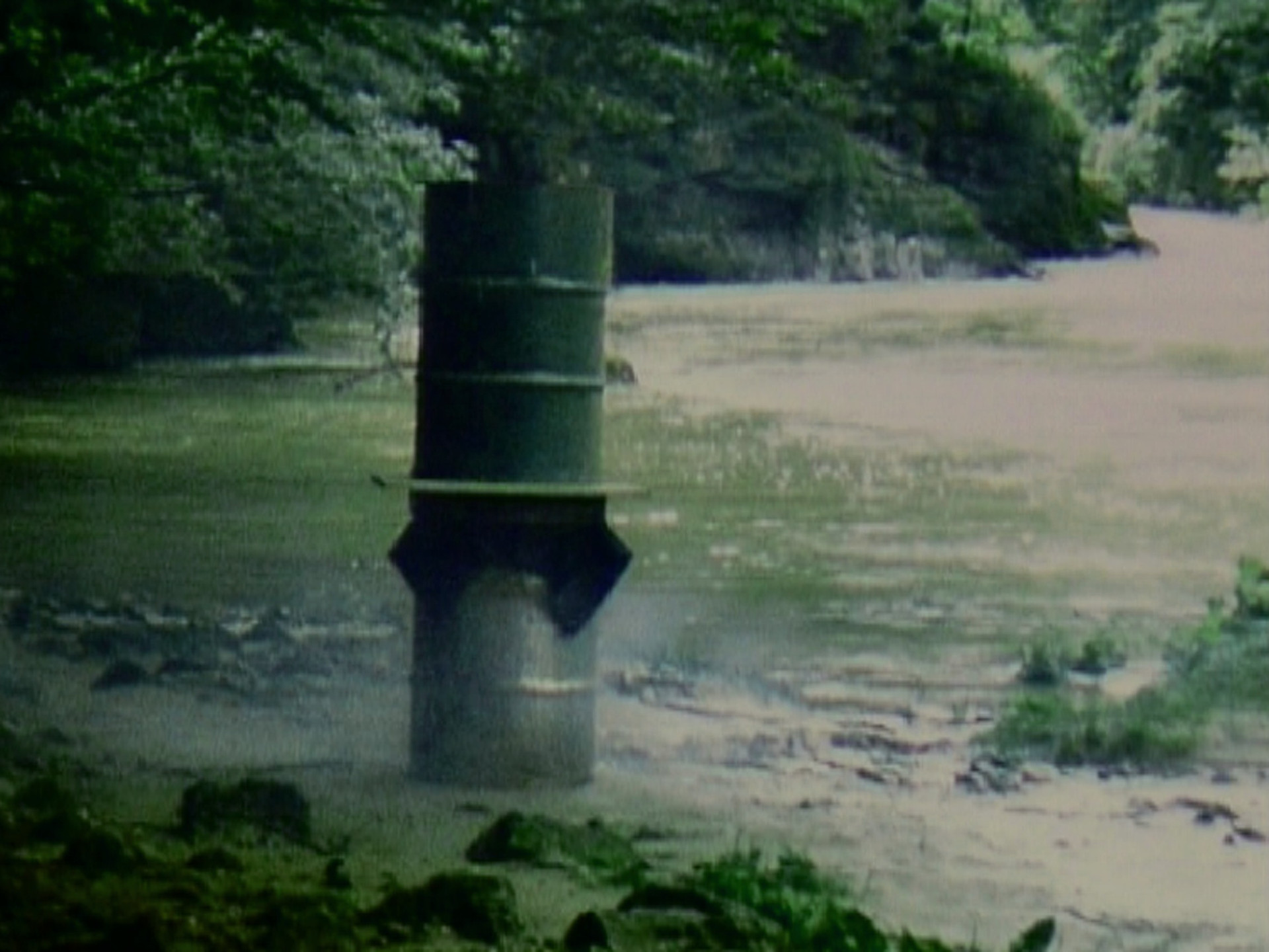 Roman Signer. Two Barrels. 1987