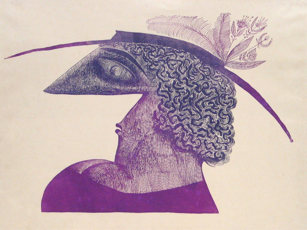 Saul Steinberg. Head. c. 1945