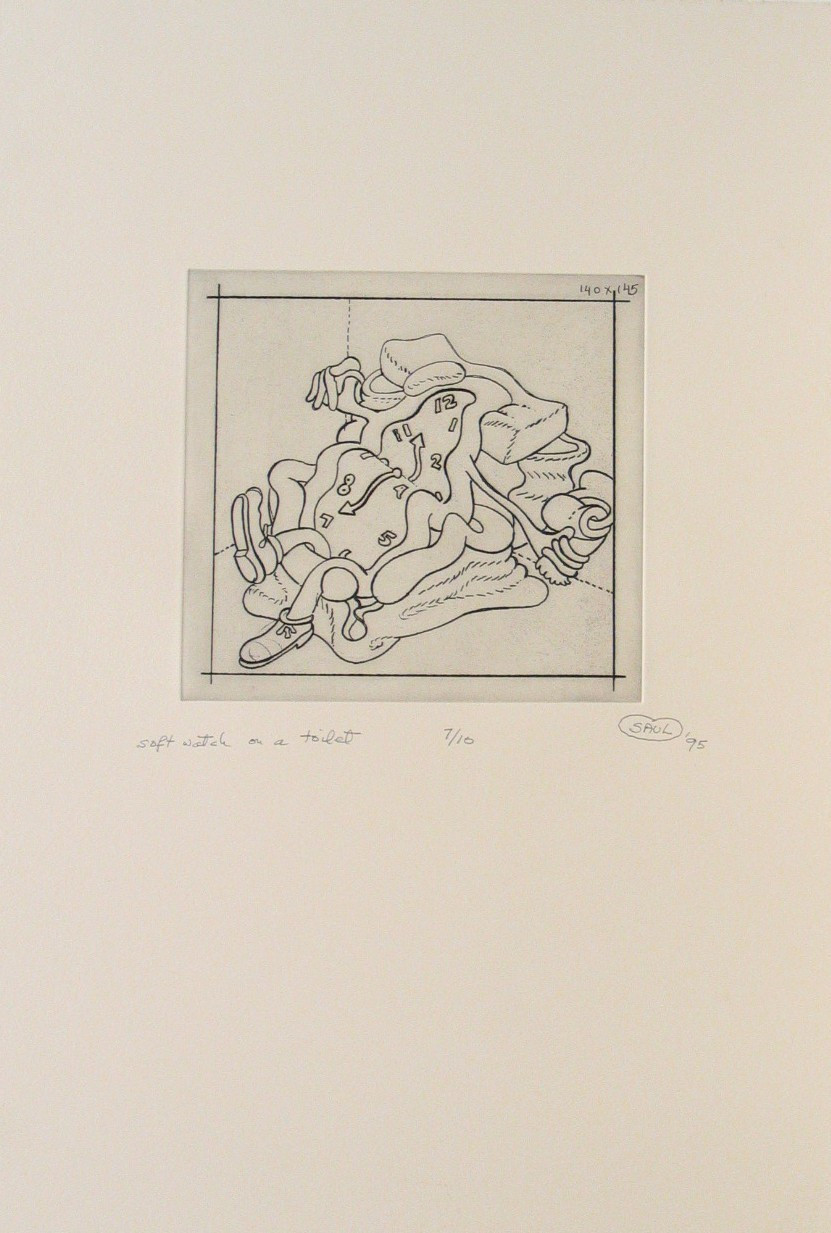Peter Saul. Soft Watch on a Toilet. 1995