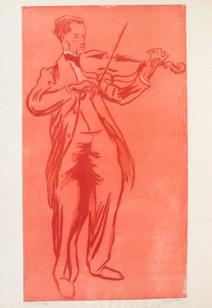 Jacques Villon. The Violinist (Le Violoniste supervielle). 1899