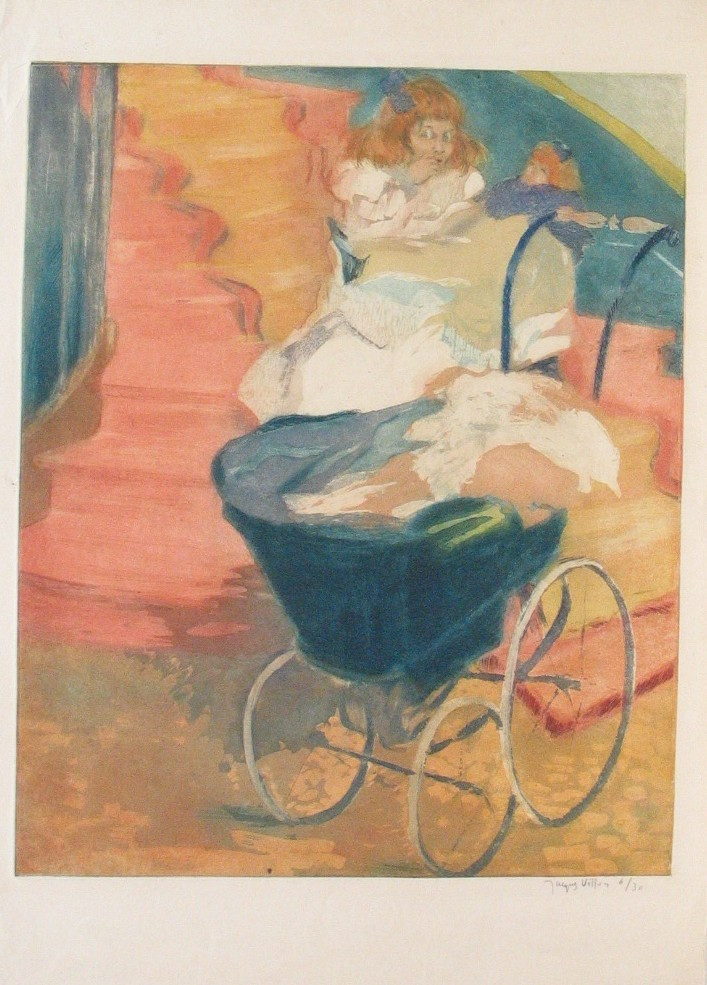 Little Girl on a Red Staircase (Petite fille a l'escalier rouge)