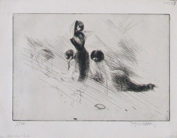 Jacques Villon. Three Women on the Grass (Trois femmes sur l'herbe). 1907