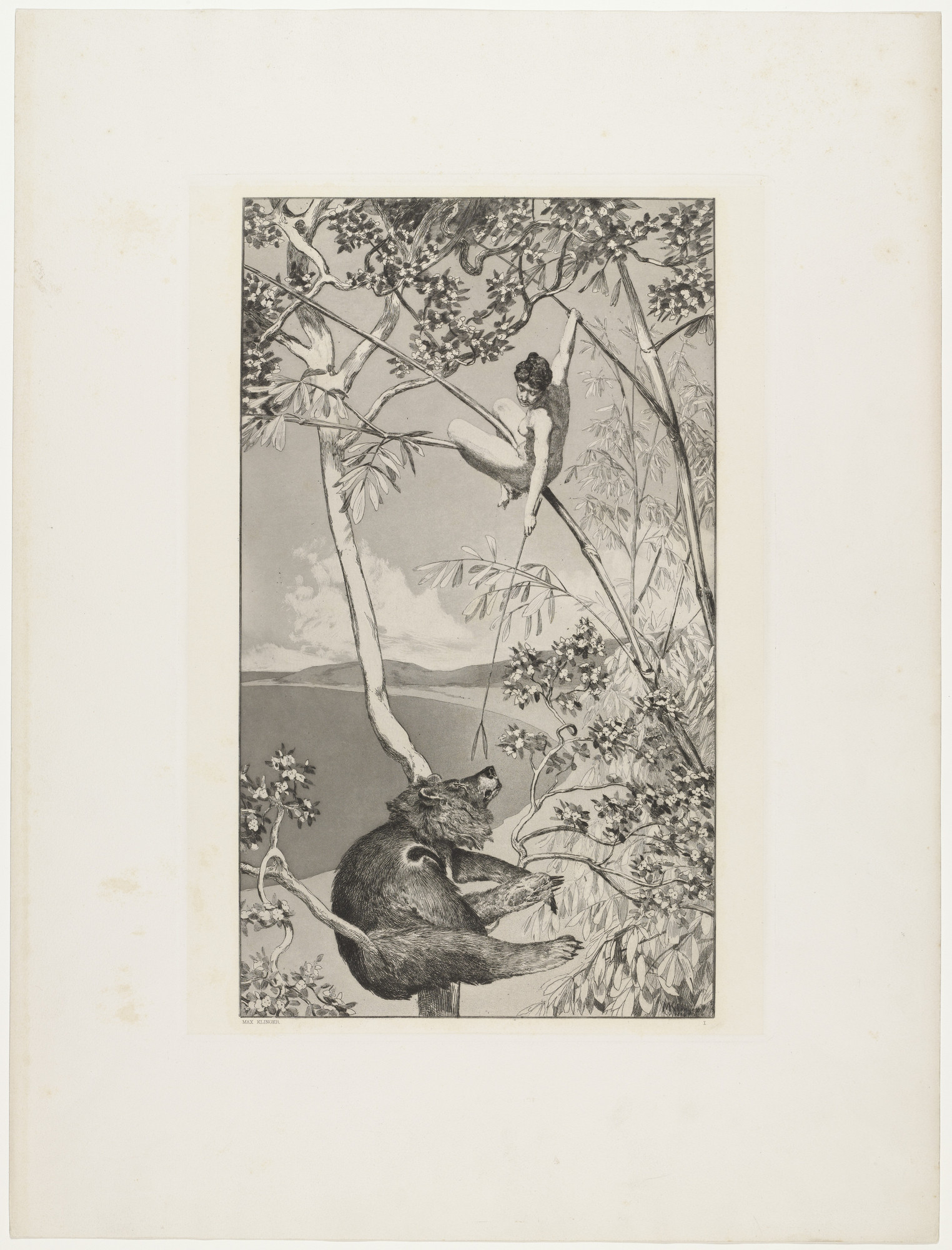 Max Klinger. Bear and Elf (Bär und Elfe) from Intermezzi, Opus IV