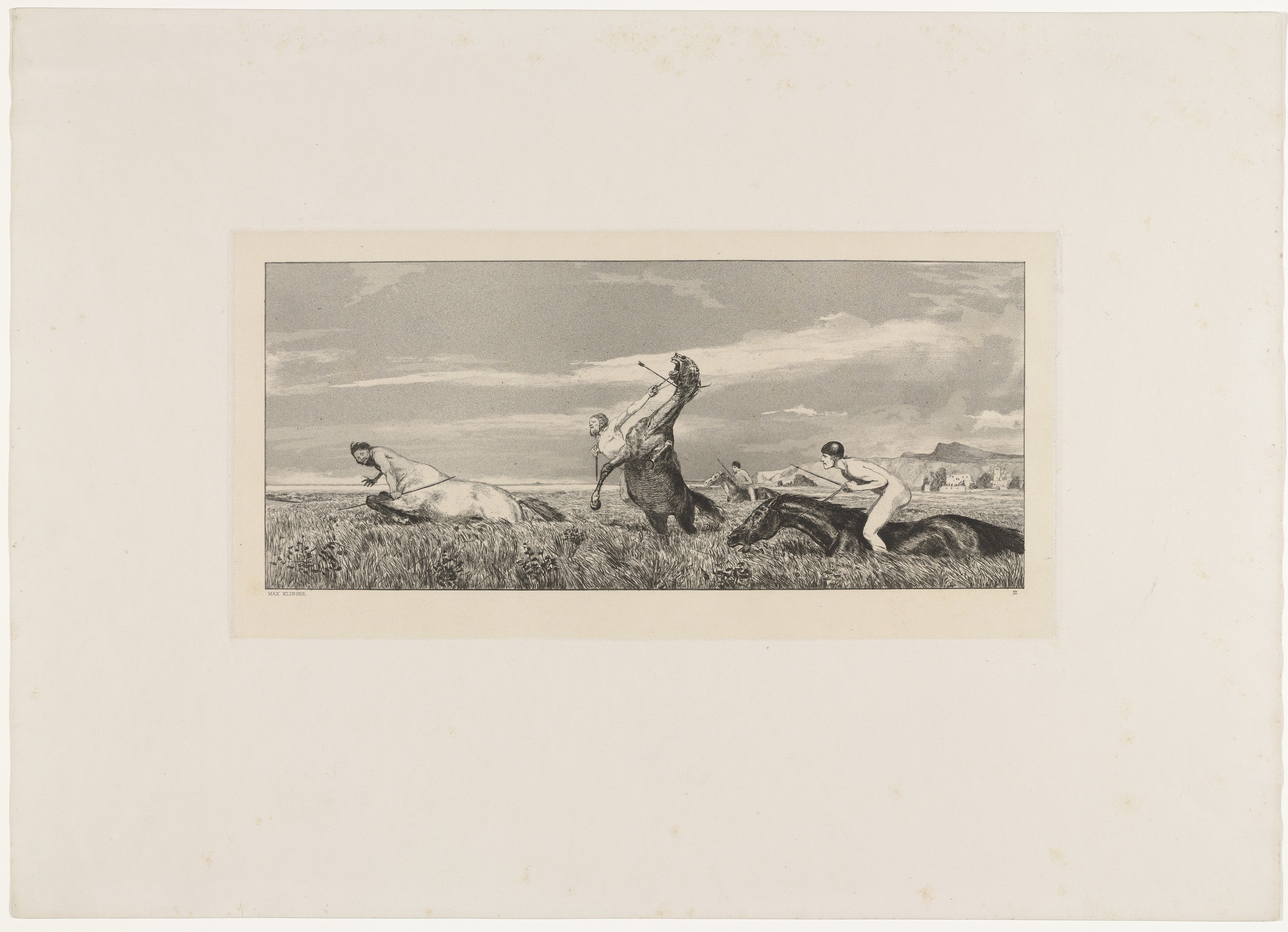 Max Klinger. Pursued Centaur (Verfolgter Centaur) from