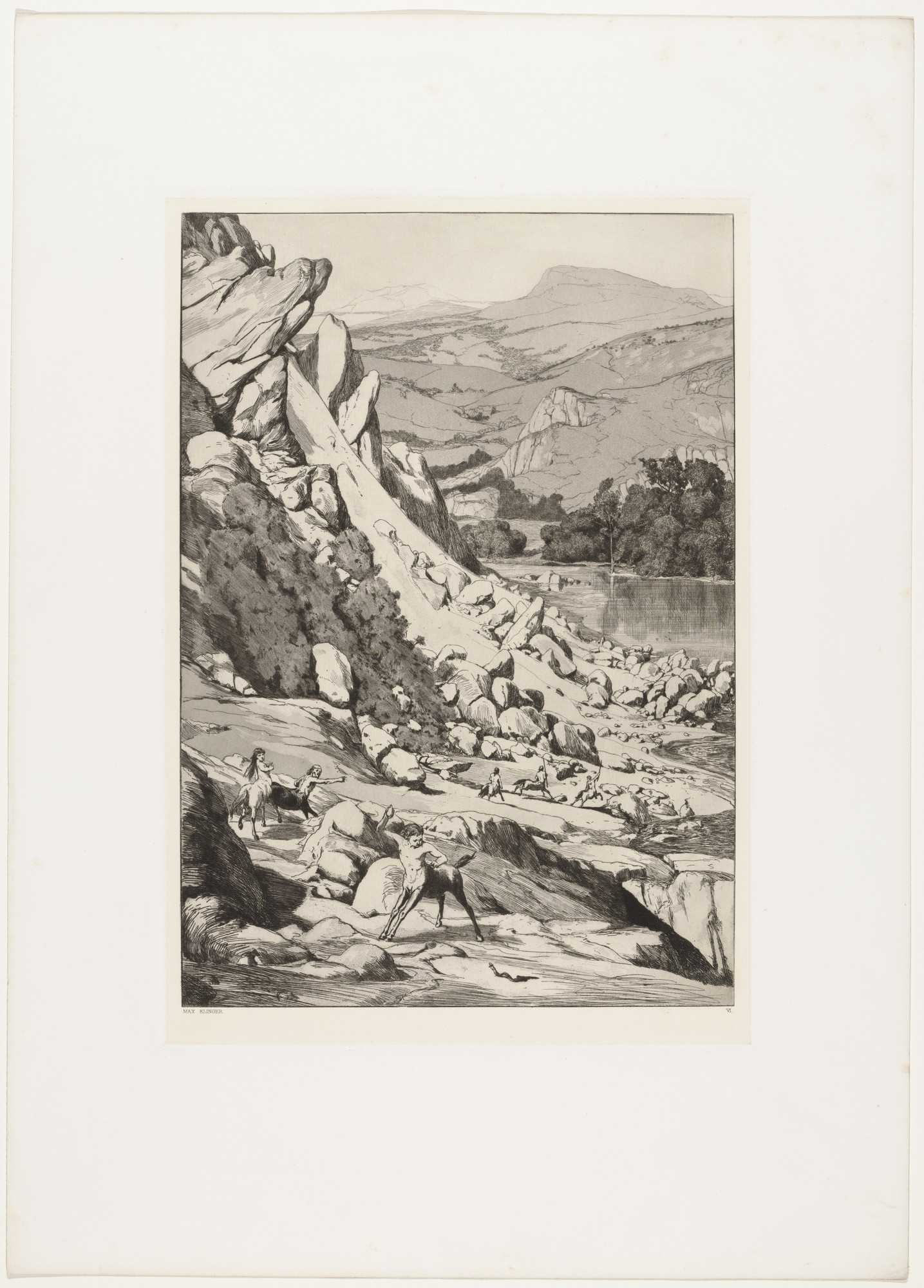 Max Klinger. Landslide (Bergsturz) from Intermezzi, Opus IV