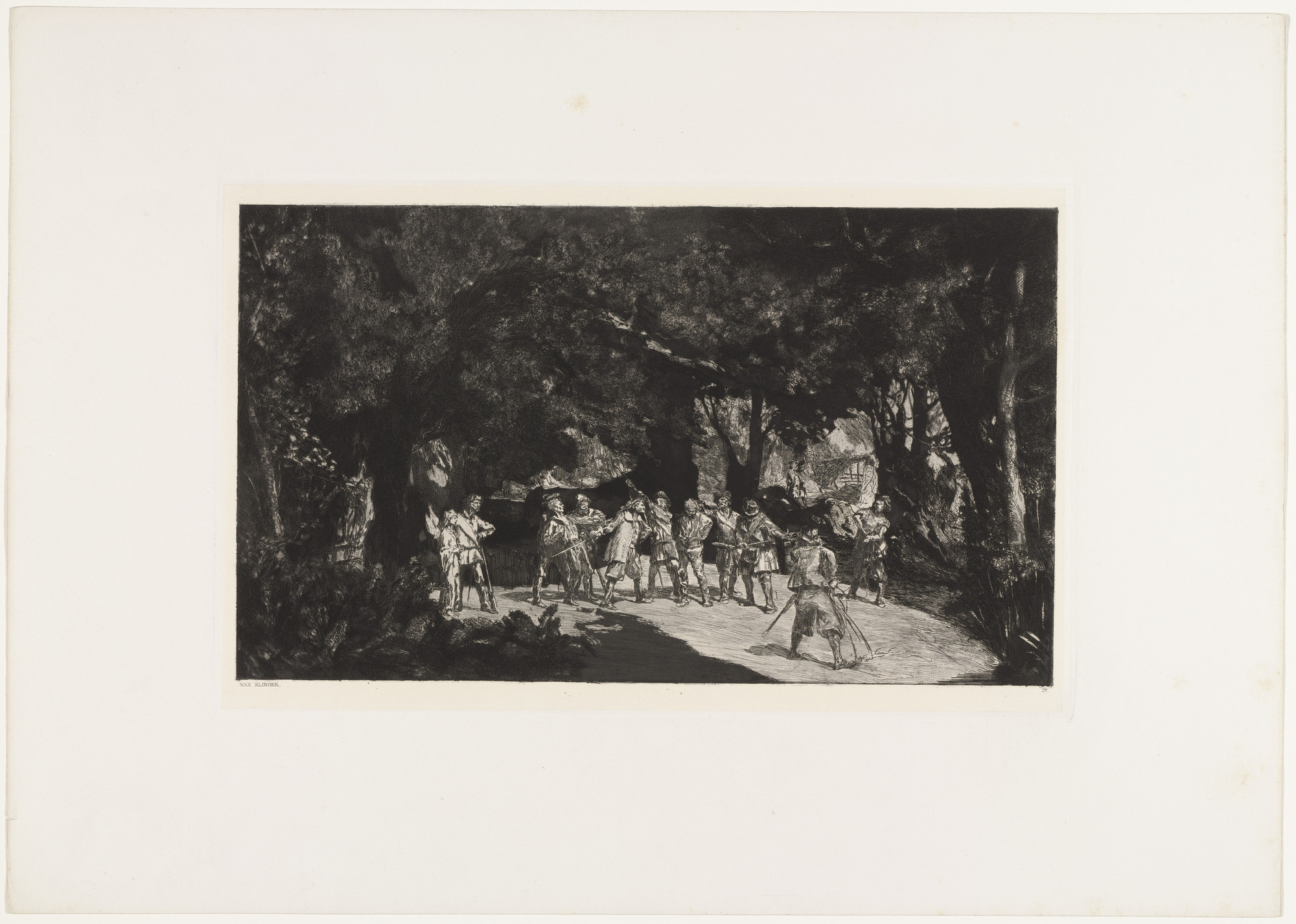 Max Klinger. Simplicius among the Soldiers (Simplicius unter den Soldaten) from Intermezzi, Opus IV