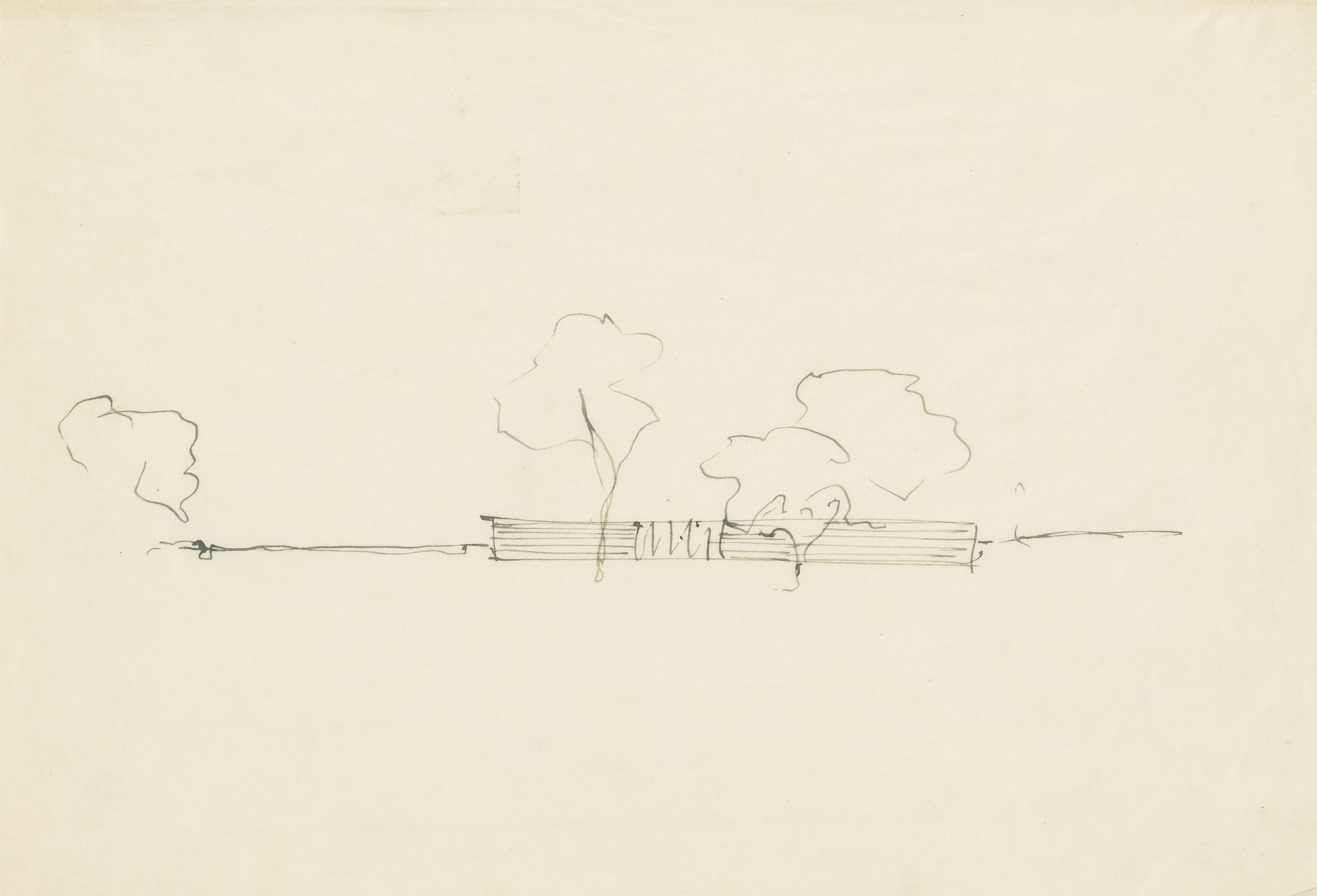 Ludwig Mies van der Rohe. Court House project (Elevation)
