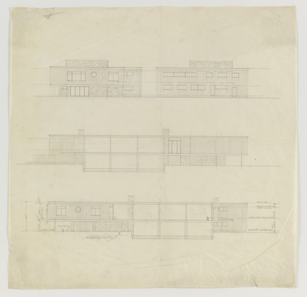 Resor House Project, Jackson Hole, Wyoming, Elevations