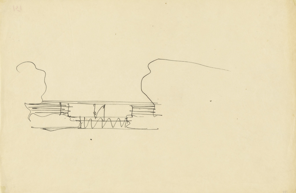 Resor House Project, Jackson Hole, Wyoming, Elevation sketch