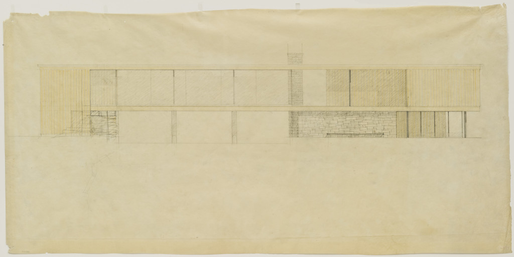 Resor House Project, Jackson Hole, Wyoming, Elevation sketch