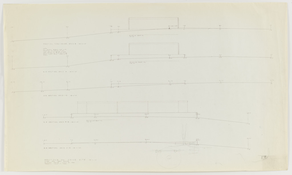 Leon J. Caine House Project, Winnetka, IL, Five sections