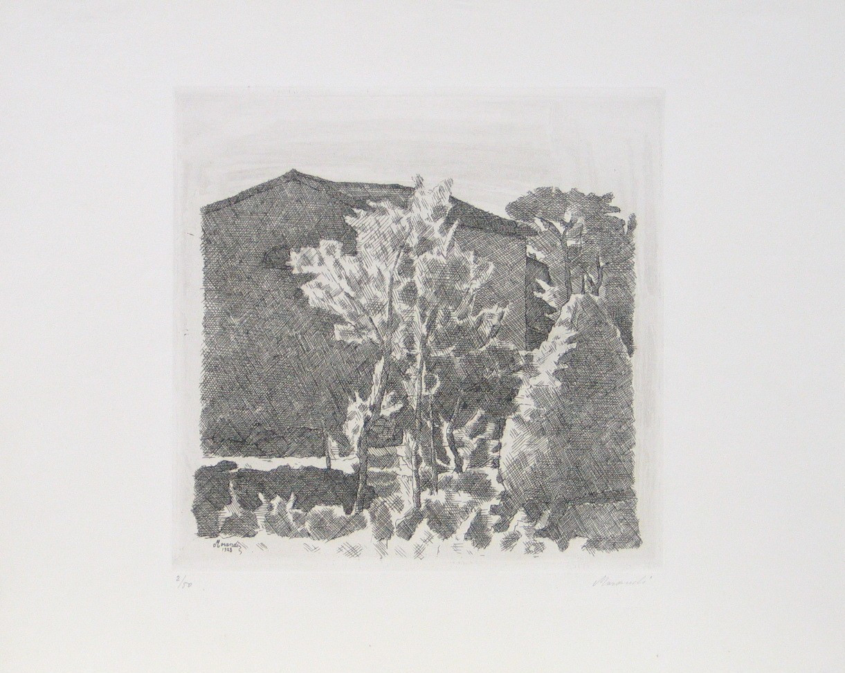 Giorgio Morandi. II Poggio al mattino (Hillside in the Morning). 1928, probably printed in the early 1940s