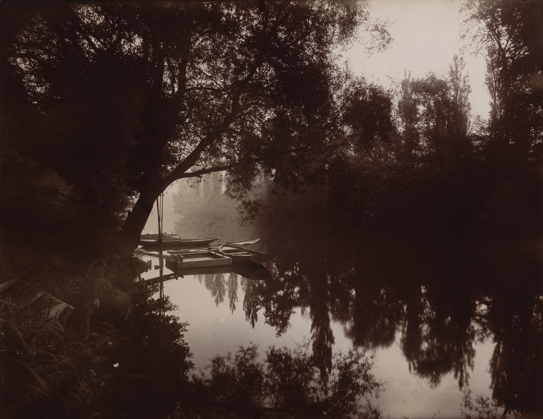 Tirage Photo Albuminé Vintage "Vue De La Marne à La Varenne" Vers 1890 - Format 12x17 Cm, Référence CL0753