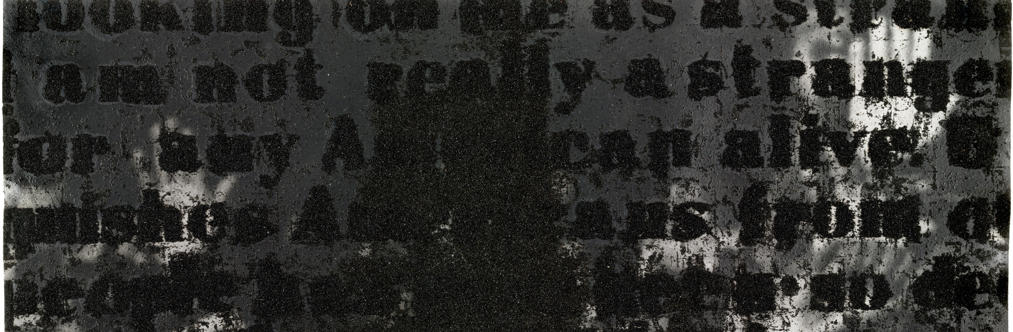 Glenn Ligon. Untitled (Stranger in the Village/Hands #1). 2000