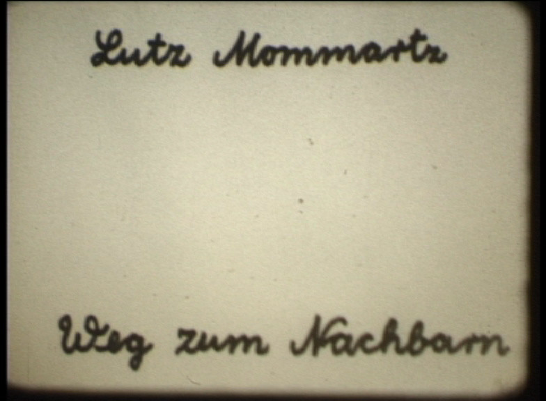 Lutz Mommartz. Weg zum Nachbarn (Way to the neighbour). 1968