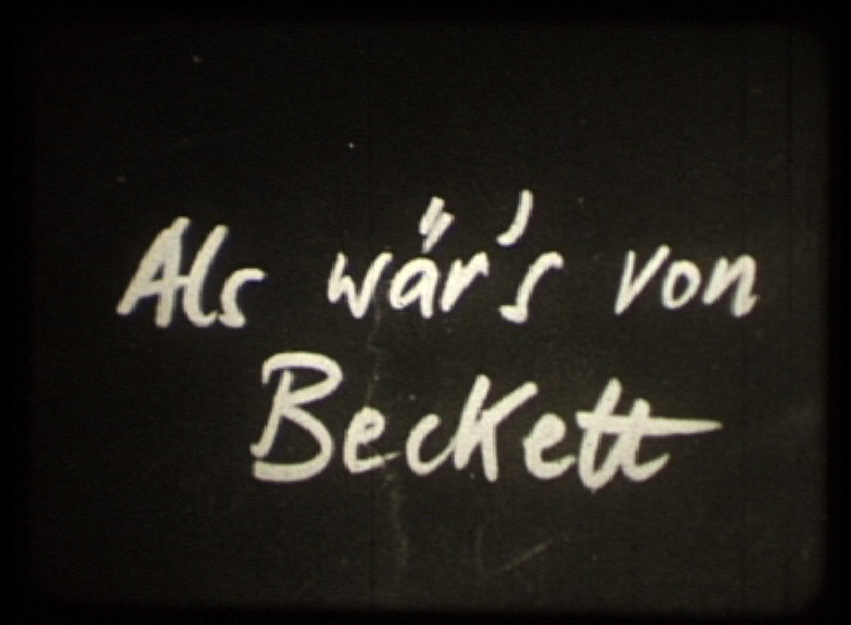 Lutz Mommartz. Als waer&#39;s von Beckett (As if it was from Beckett). 1975