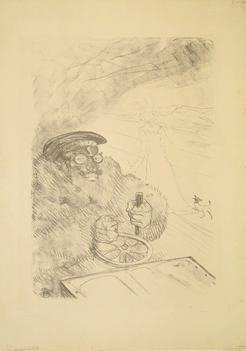 Henri de Toulouse-Lautrec. The Automobile Driver (L&#39;Automobiliste). 1898