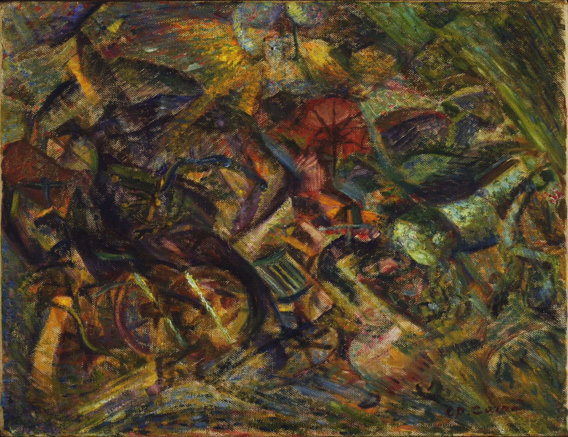 Carlo Carrà. Jolts of a Cab. 1911