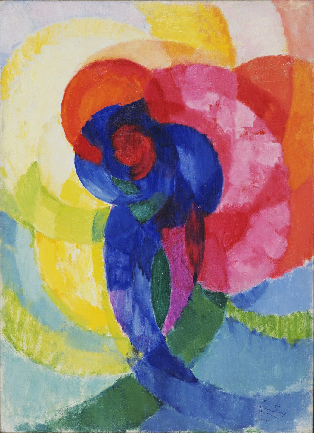 František Kupka. Red and Blue Disks. 1911? (dated on painting 1911-12)