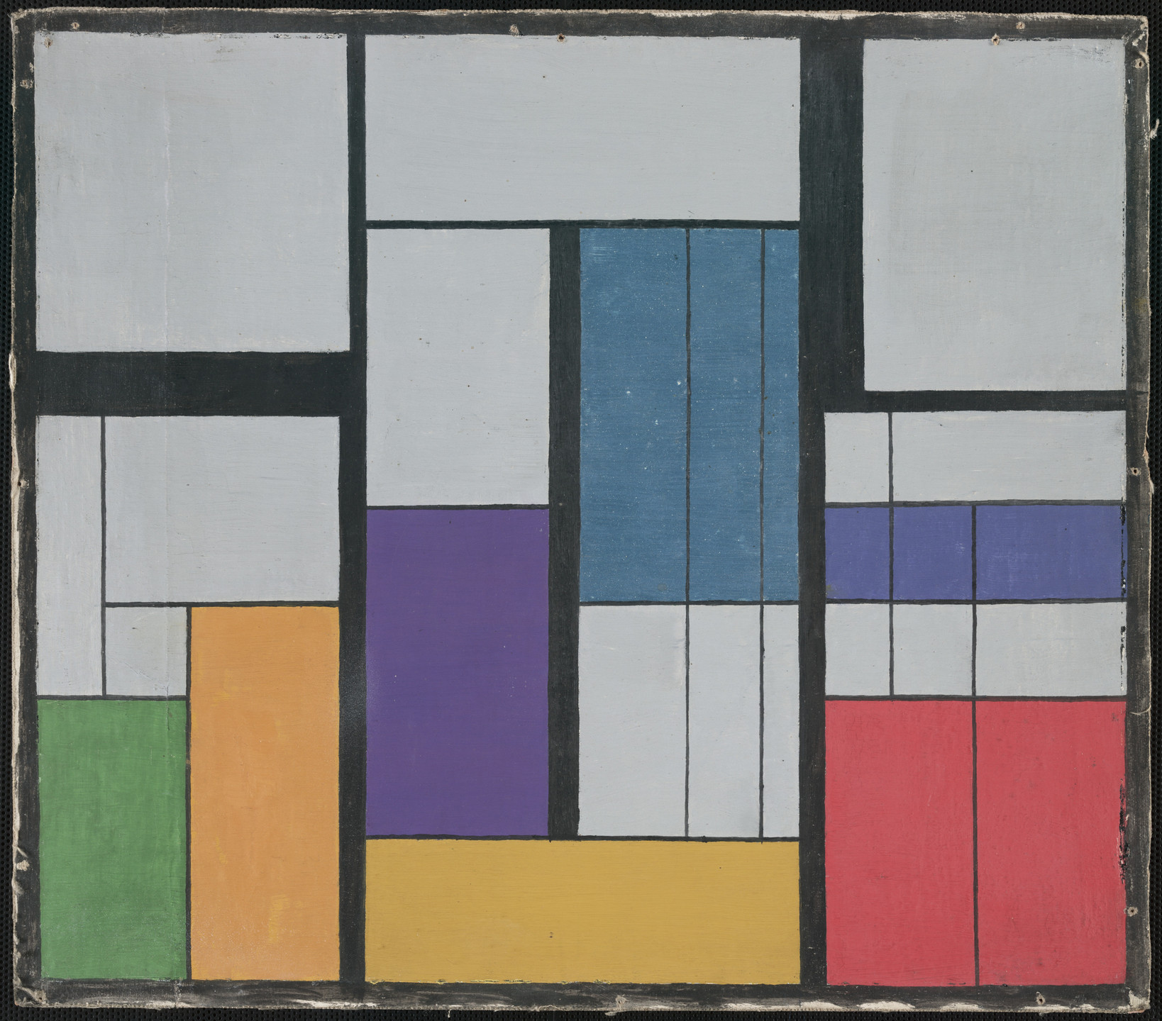 Georges Vantongerloo. Composition II, Indigo Violet Derived from Equilateral Triangle. Menton 1921