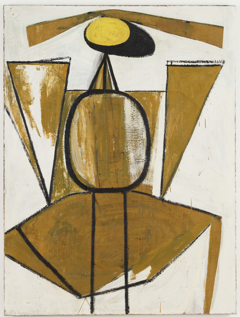 Personage, with Yellow Ochre and White