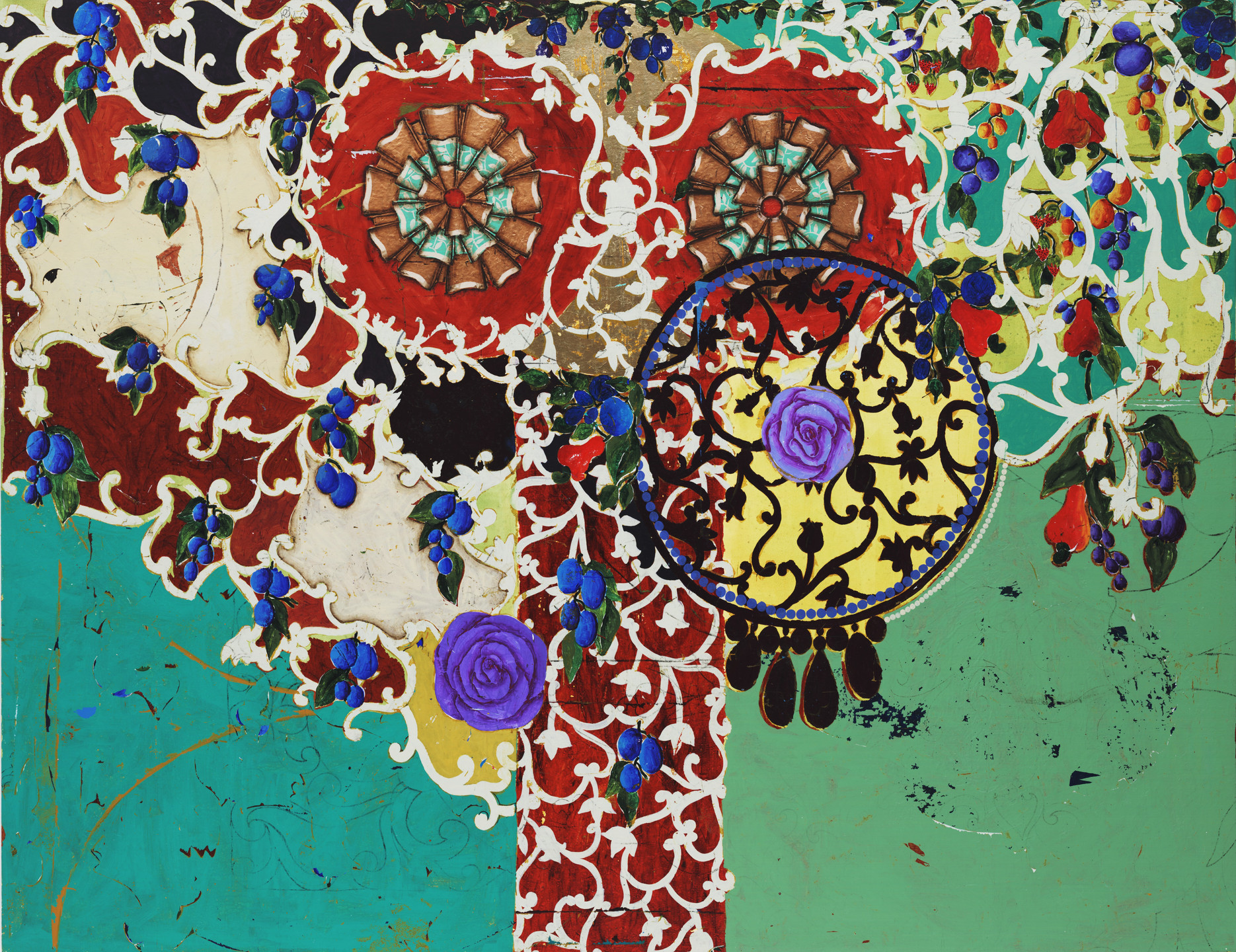 Beatriz Milhazes. Succulent Eggplants. 1996