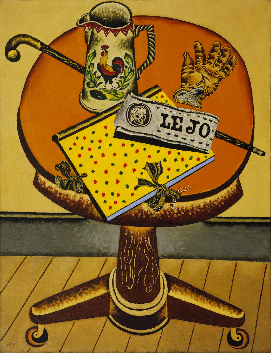 Joan Miró. Still Life -- Glove and Newspaper. Paris, February-March 1921