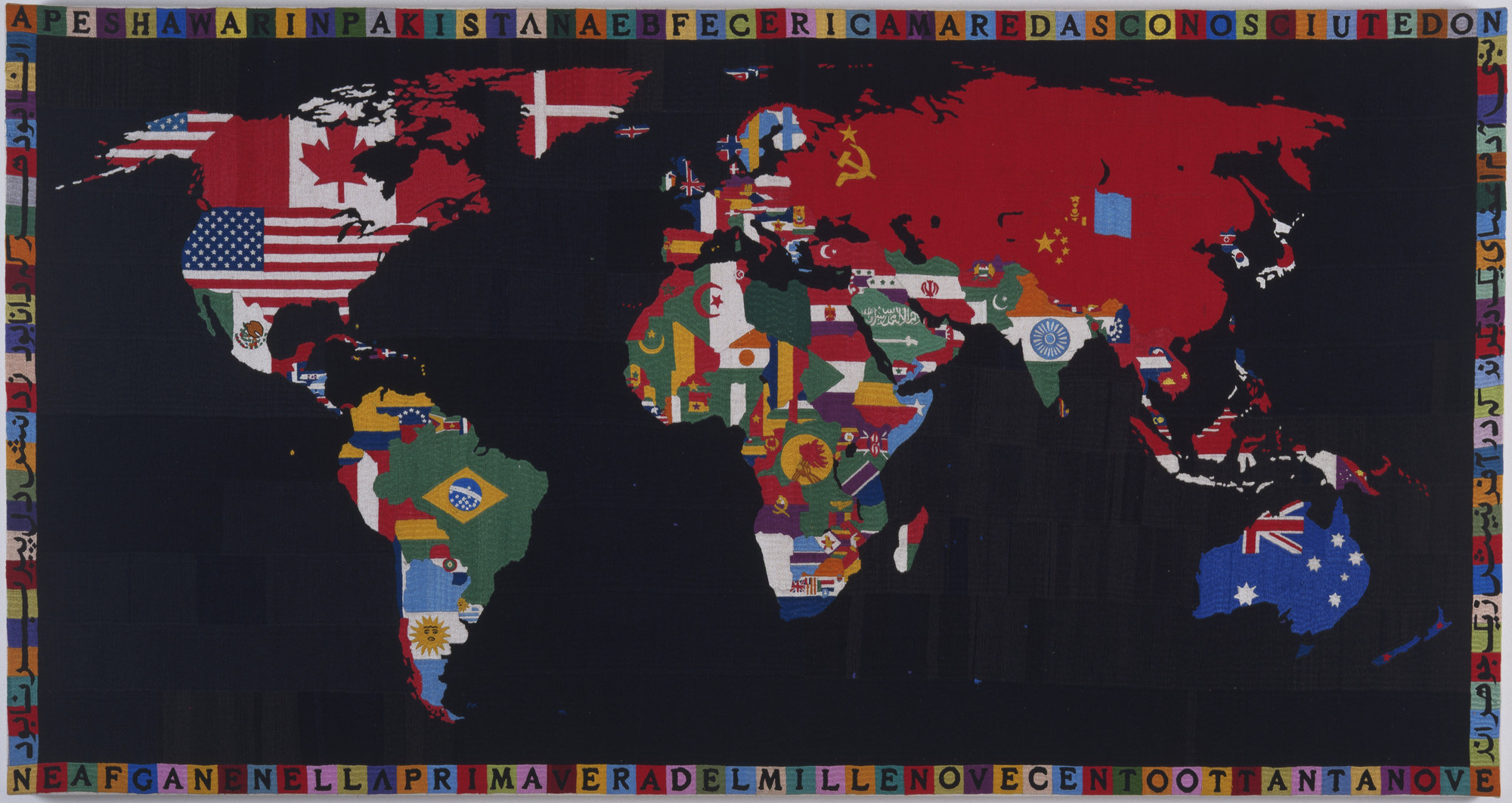 Alighiero Boetti. Map of the World. 1989