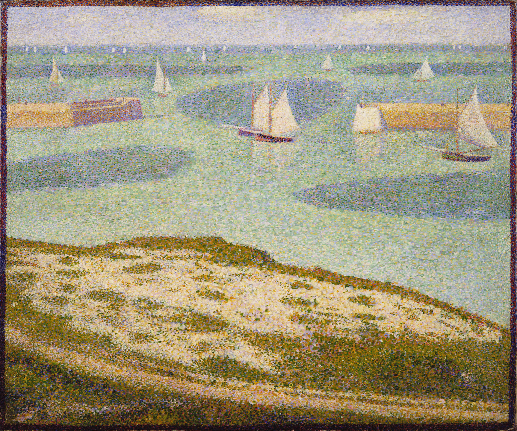 Georges-Pierre Seurat. Port-en-Bessin, Entrance to the Harbor. 1888