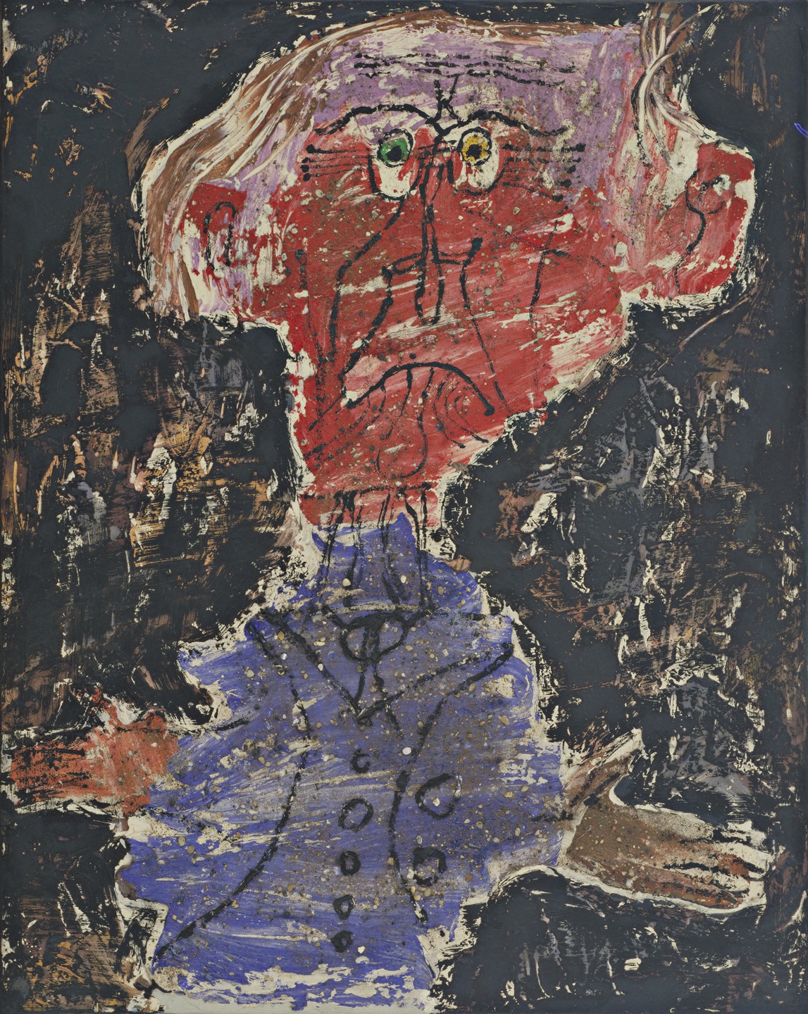 Jean Dubuffet. Léautaud, Redskin-Sorcerer. November 1946