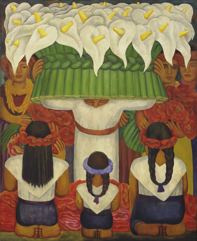 Flower Festival: Feast of Santa Anita by Diego Rivera