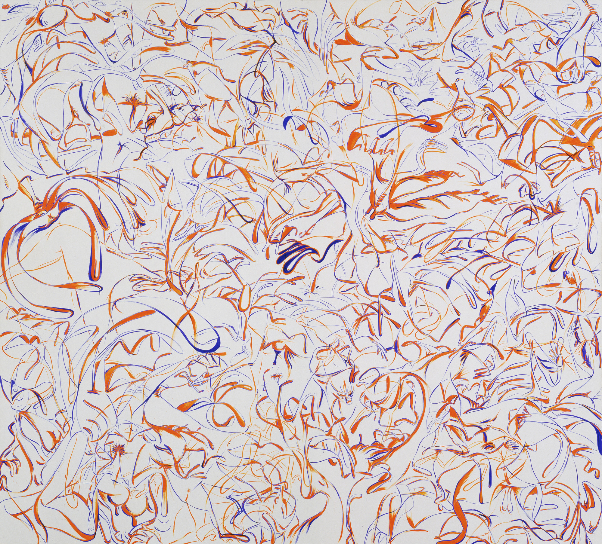 Sue Williams. Mom's Foot Blue and Orange. 1997