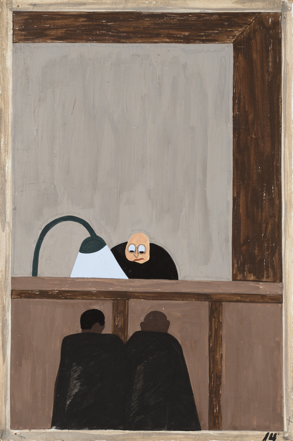 Jacob Lawrence. Among the social conditions that existed which was partly the cause of the migration was the injustice done to the Negroes in the courts. 1940-41