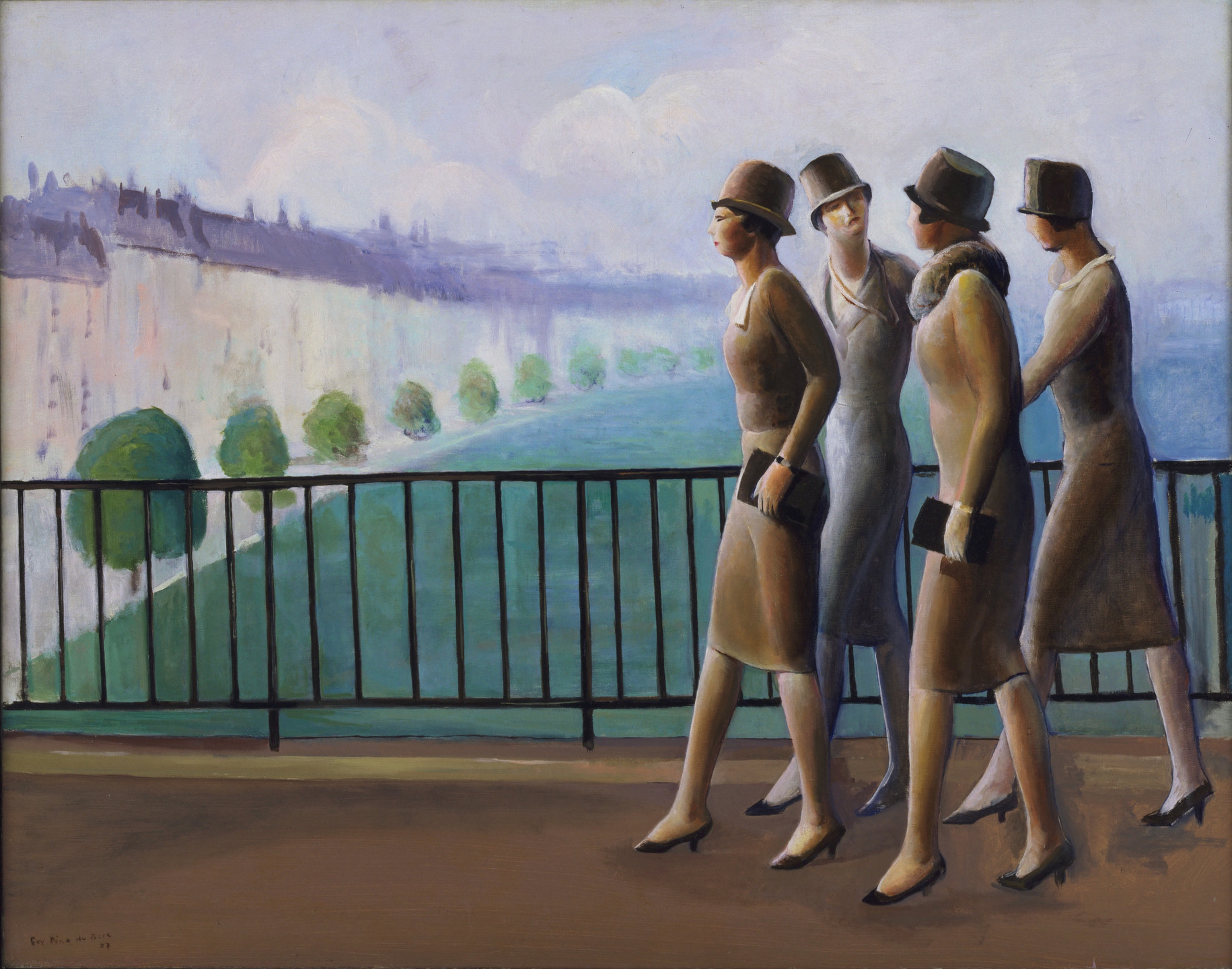 Guy Pène du Bois. Americans in Paris. 1927