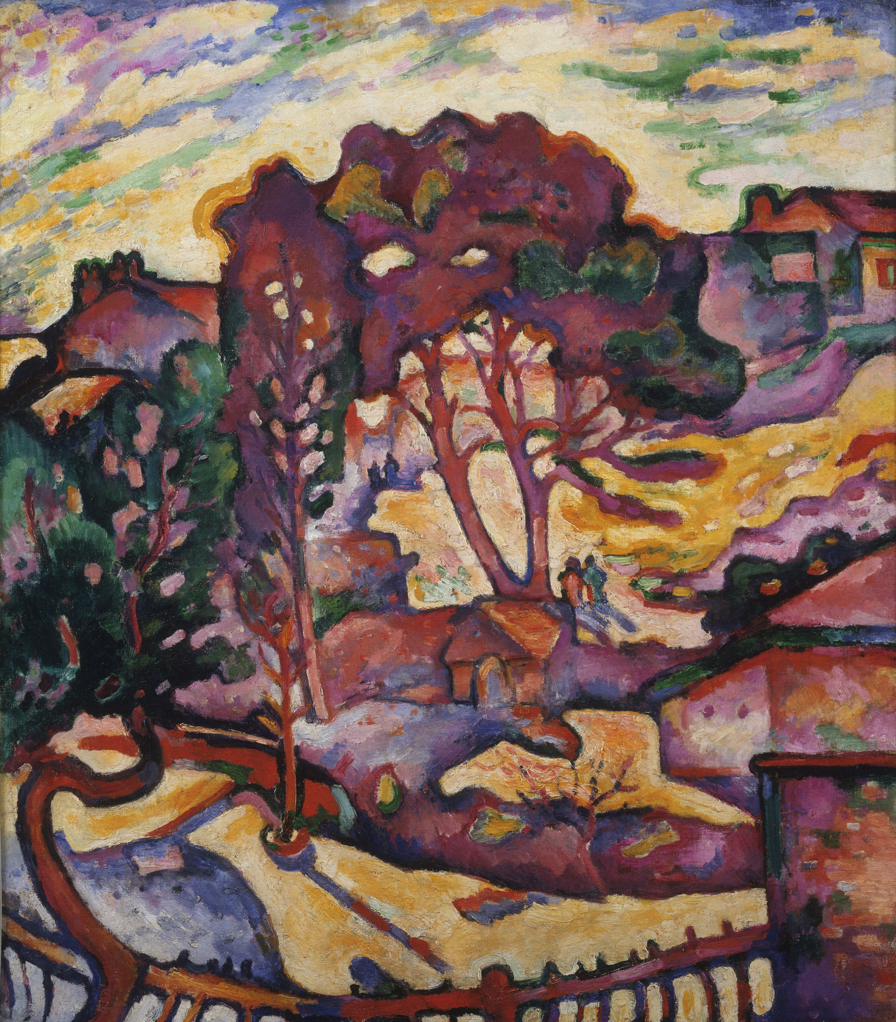 georges braque the large trees l estaque 1906 07 moma