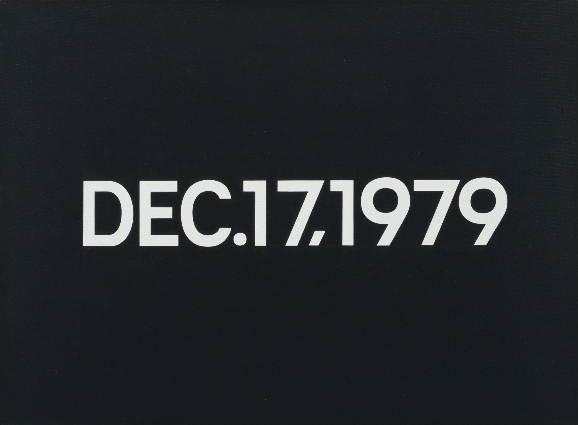 On Kawara. DEC. 17, 1979. 1979