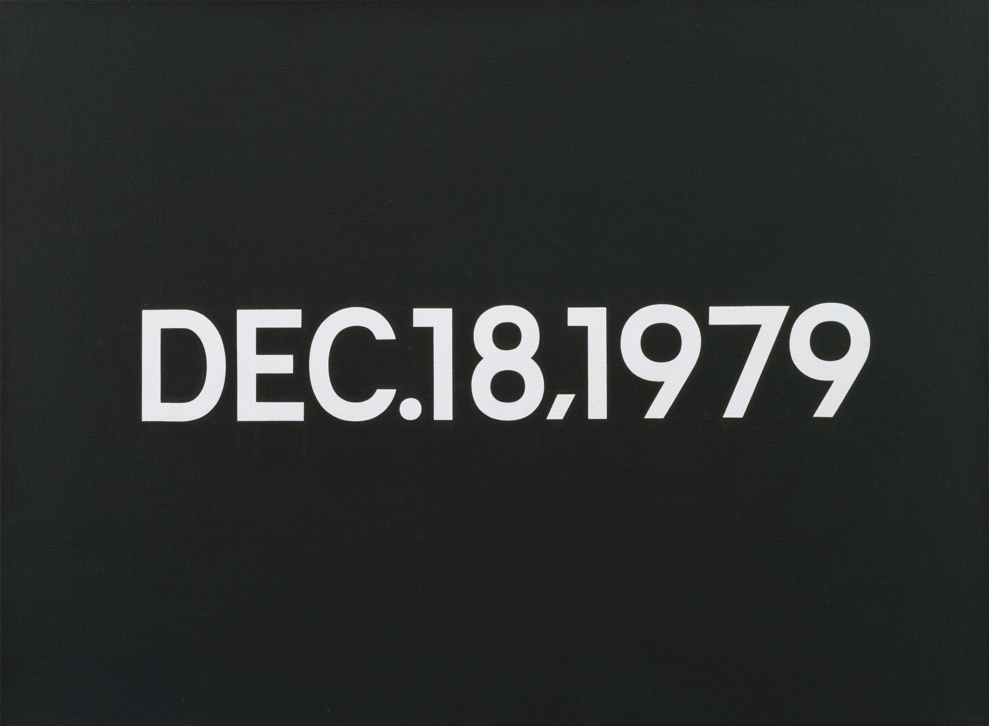On Kawara. DEC. 18, 1979. 1979