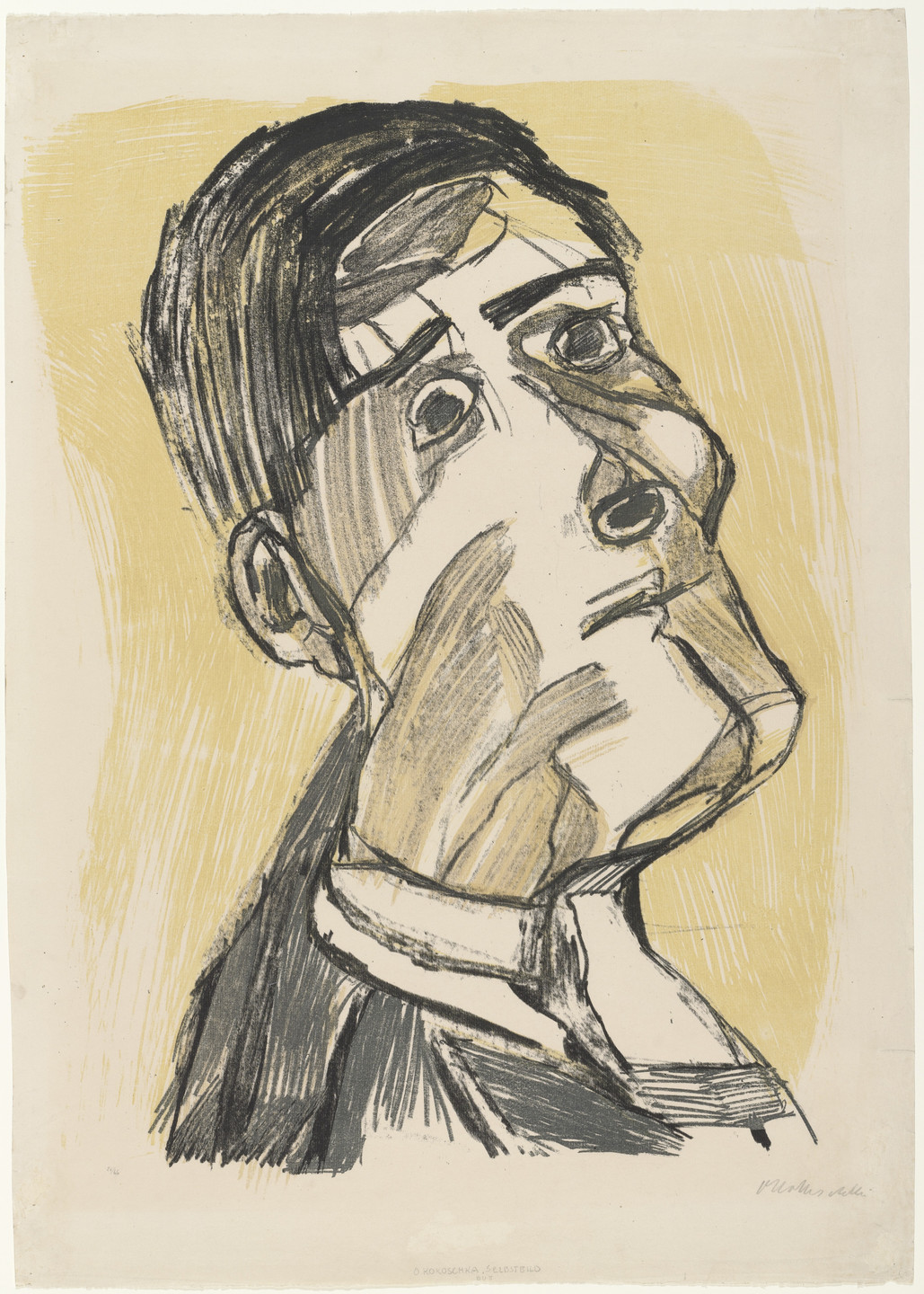 Oskar Kokoschka. Self-Portait from Two Sides (Selbstbildnis von zwei Seiten). 1923