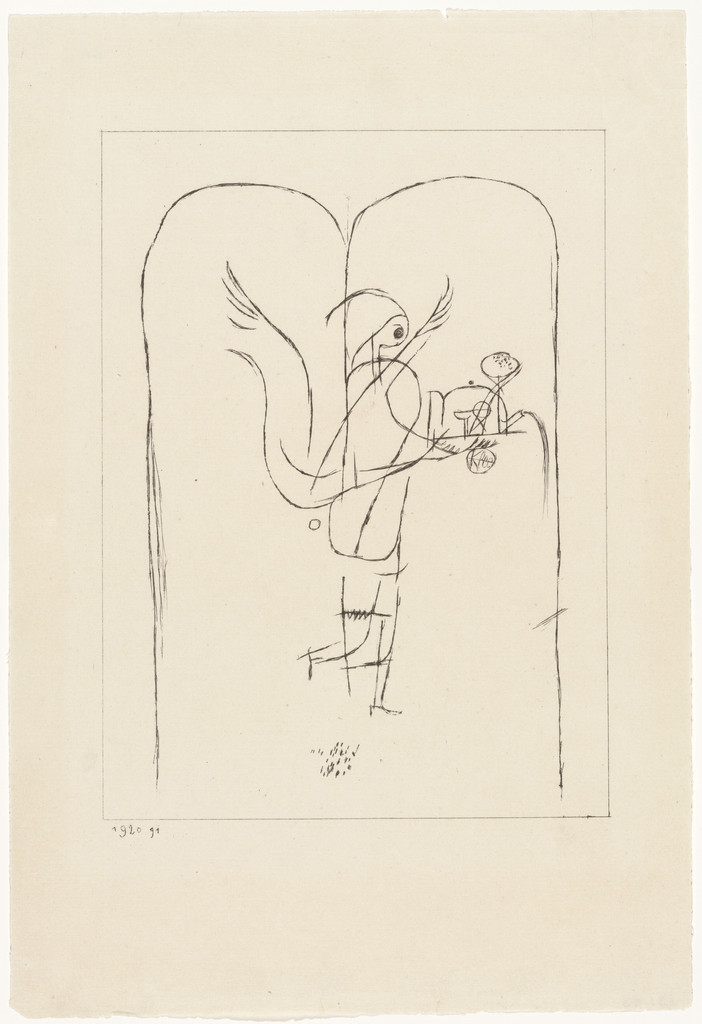 A Guardian Angel Serves a Small Breakfast (Ein Genius serviert ein kleines Frühstück) for the yearbook Die Freude: Blätter einer neuen Gesinnung (Joy: Papers for a New Consciousness)