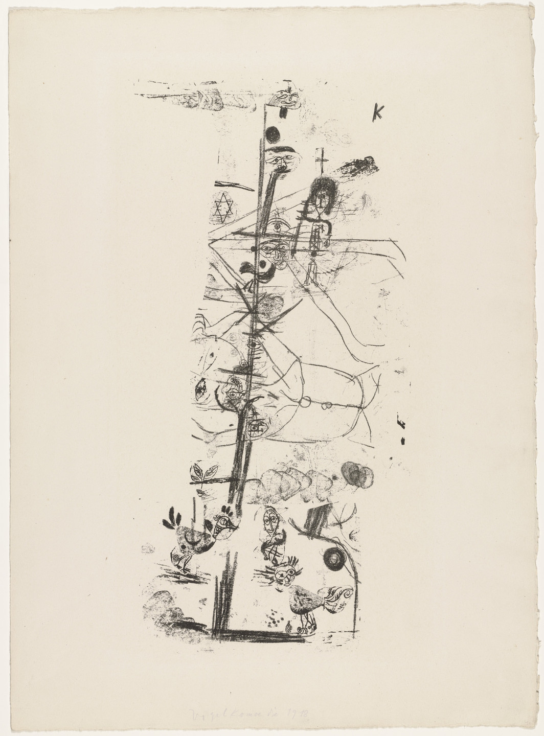 Paul Klee. Comedy of Birds (Vogelkomödie) for the portfolio 25 Original Lithographs by the Munich New Secession (25 Original-Lithographien der Münchener Neuen Secession). 1918