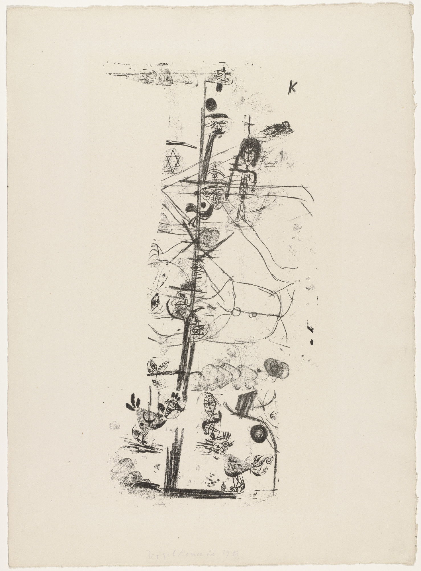 Paul Klee. Comedy of Birds (Vogelkomödie) for the portfolio 25