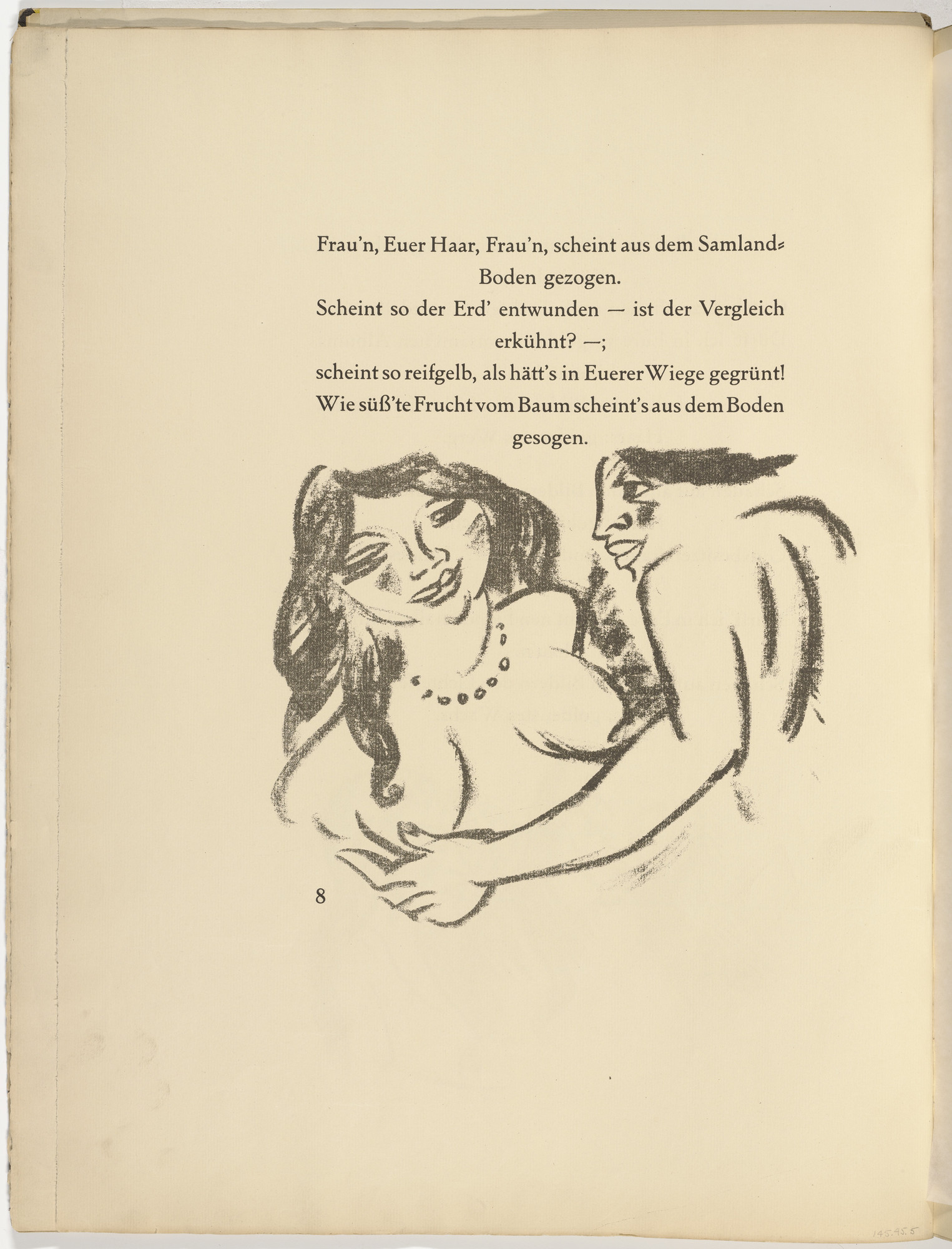 Max Pechstein. Untitled (in-text plate, page 8) from Die Samländische Ode (The Samland Ode)