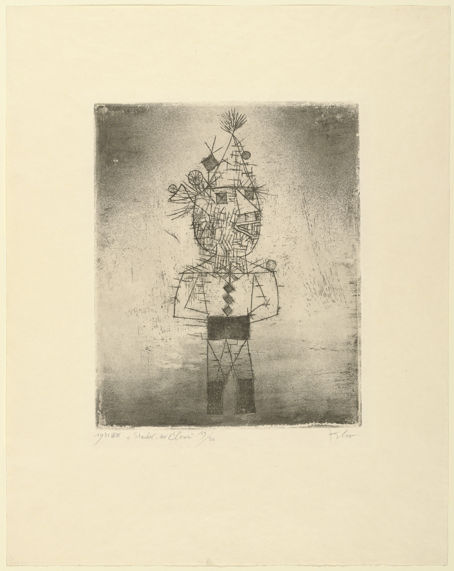 Paul Klee 1933 ドローイングシュウ Paul Klee. Prickle the Clown. 1931 | MoMA