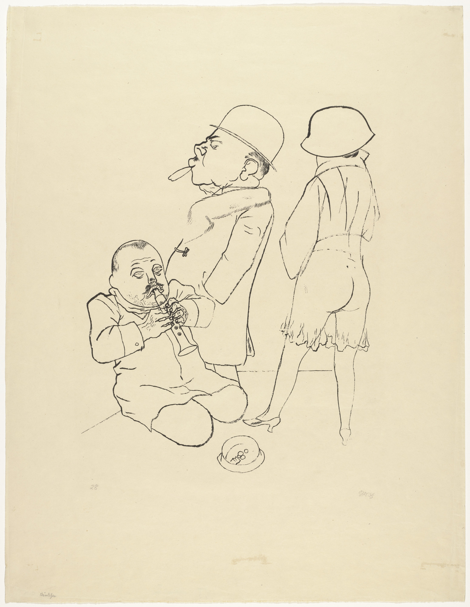George Grosz. Dissonant Flute (Verstimmte Flöte)
