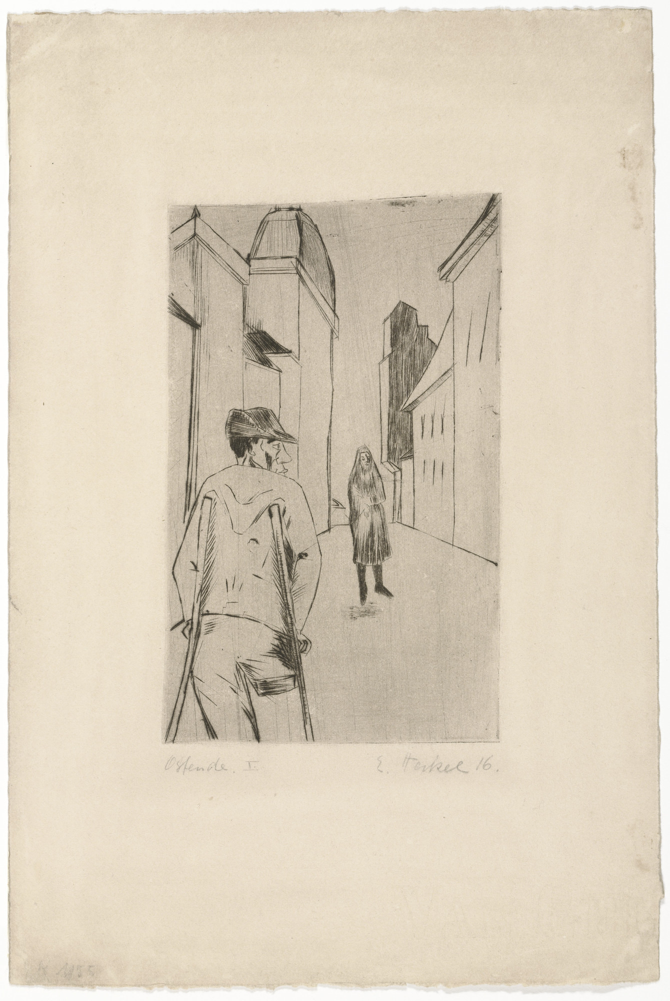 Erich Heckel. Street in Ostende (Strasse in Ostende)
