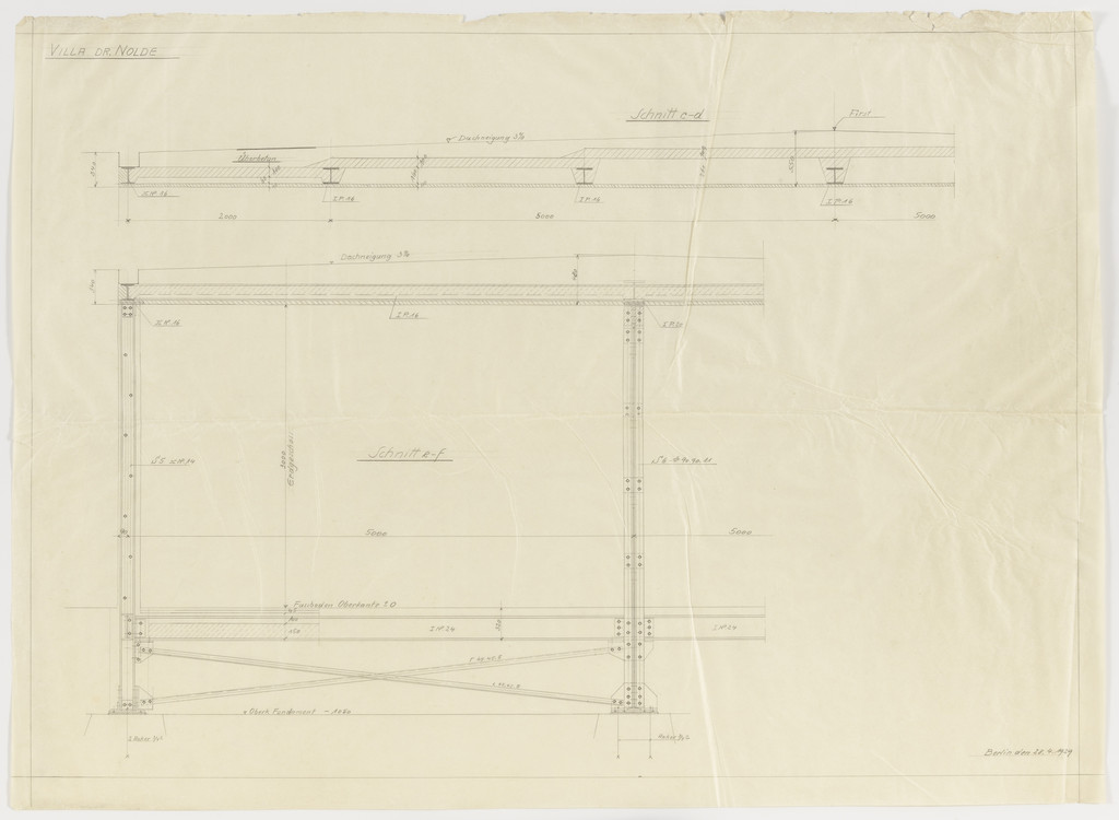 Nolde House Project, Berlin-Dahlem, Germany, Two sections