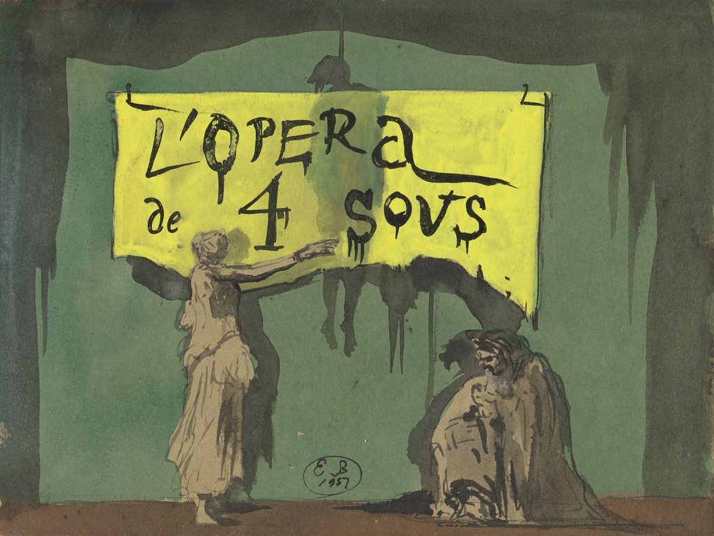 Curtain design for The Threepenny Opera