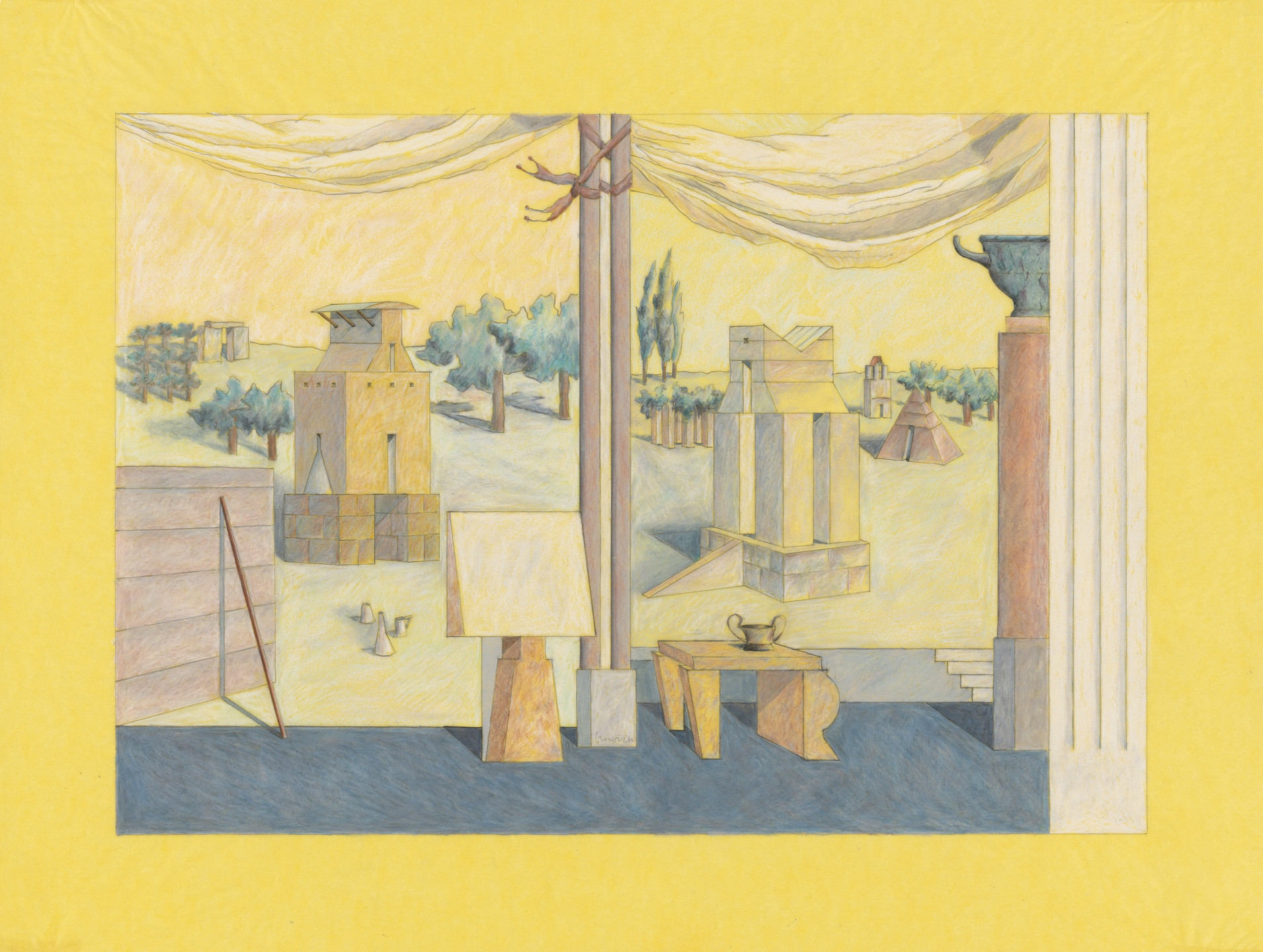 Michael Graves. Set design for the ballet Fire. 1982