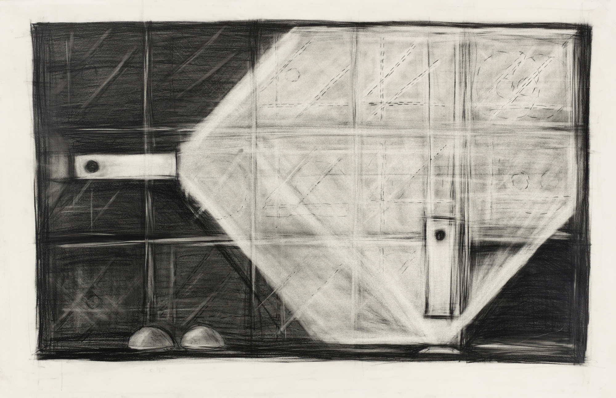 Robert Wilson. Large Drawing for Spaceship Scene. Design for the opera Einstein on the Beach. 1976