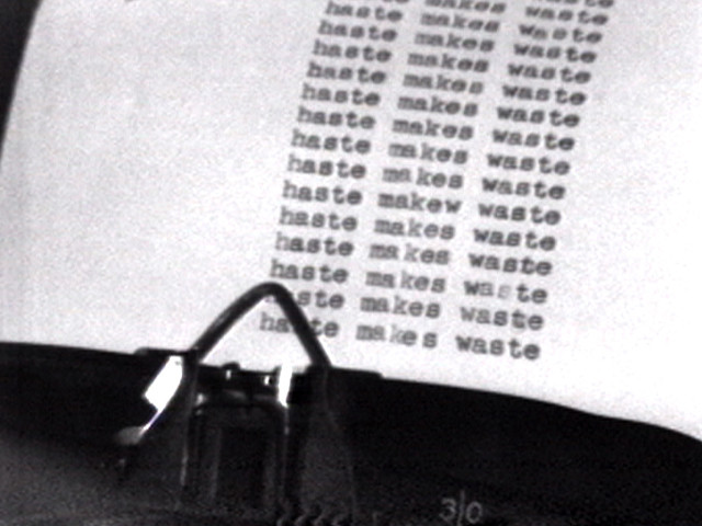 John Baldessari. Haste Makes Waste